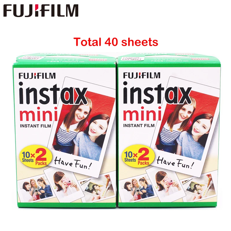 

Fuji Fujifilm Instax Mini 8 Film Blanc 2 Packs 40 Sheets Film For 7s 8 90 25 55 Polaroid 300 Share SP-1 Instant Camera