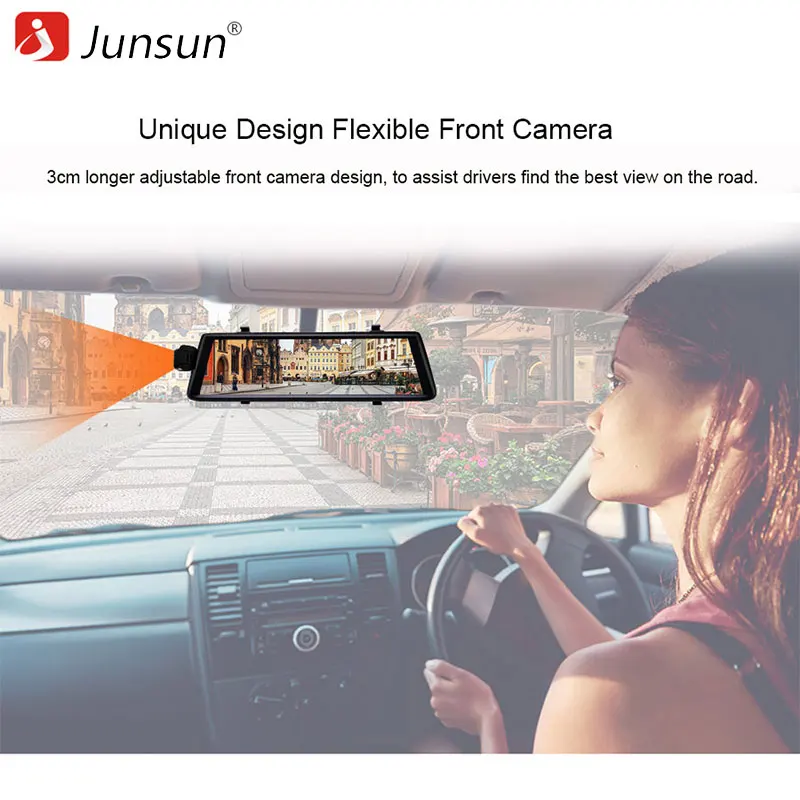 Junsun a900c полный IPS 10 &quotTouch Видеорегистраторы для автомобилей Камера FHD 1080 P видео