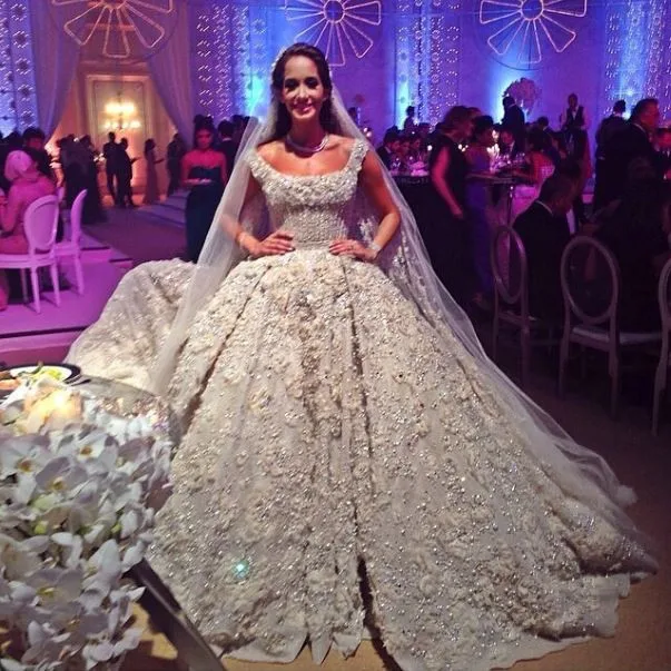 Винтажное кружевное свадебное платье великолепное Хрустальное Бисероплетение соборный Поезд Vestido De Noiva Высокое качество бальное платье свадебное платье