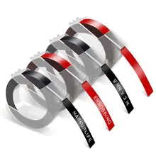 Markurlife совместимая для Dymo 3D лента с тиснением 9 мм* 3 м для Dymo Omega и Junior машина для тиснения этикеток для домашнего использования