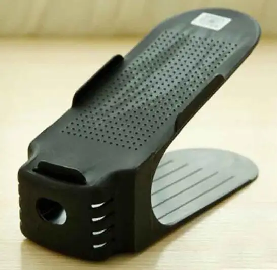 Разноцветная стойка для обуви sapateira organizador компактный пластиковый стеллаж для хранения дальности chaussures de zapatos - Цвет: 1 Black