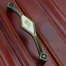 128mm Rustico pastorale ceramic furniture handle bronze kitchen cabinet wardrobe door pull 5″ antique brass dresser pull handle
