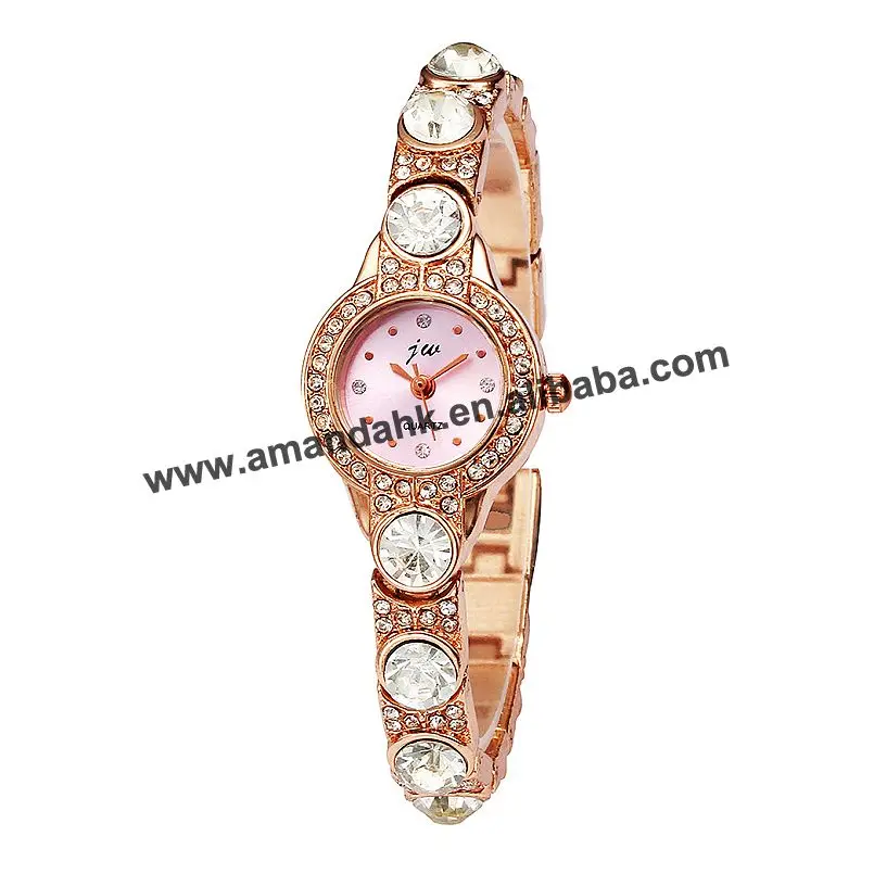 50 шт./лот JW 3230 роскошные большие часы со стразами женские модные часы из розового золота повседневные часы Аналоговые из сплава женские наручные часы