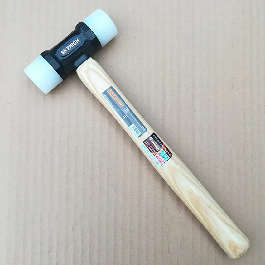 32 мм/35 мм нейлоновый молоток для кожевенного ремесла, резной молоток с белой вощеной деревянной ручкой, сделай сам, монтажный молоток, ремонтные инструменты