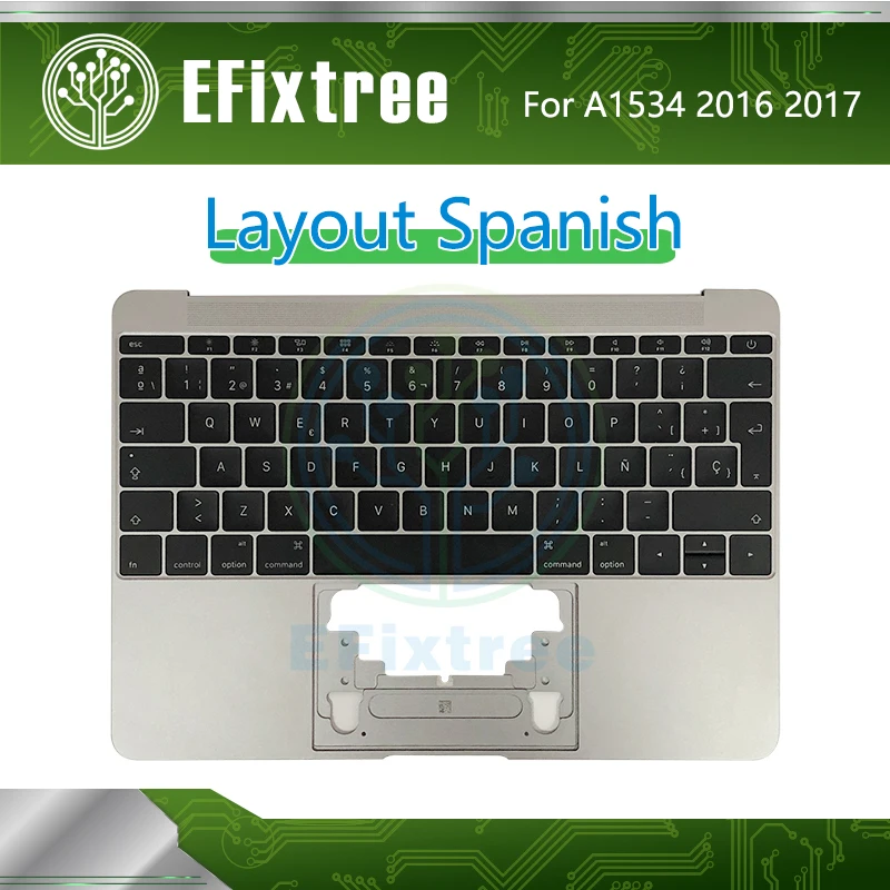 Испанский серый чехол с подставкой для Macbook Retina 12 ''A1534 Топ раскладкой