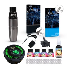 Dragonhawk Топ новичок тату машина комплект мотор поворотная ручка Мощность иглы