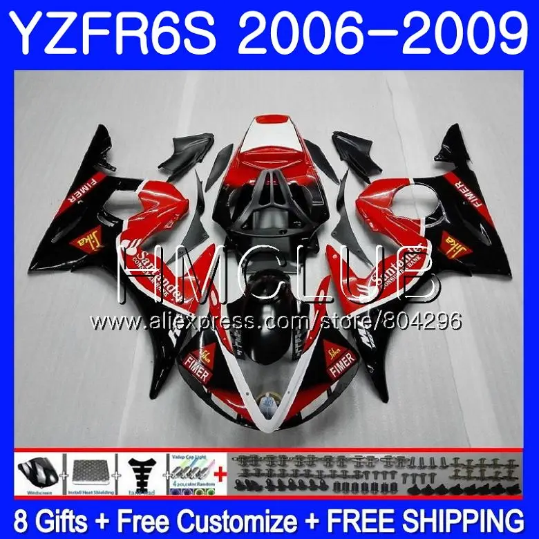 

Body For YAMAHA YZF R6 S YZF600 YZFR6S 06 07 08 09 114HM.21 YZF-600 YZF-R6S Santander YZF R6S 2006 2007 2008 2009 Fairing Kit