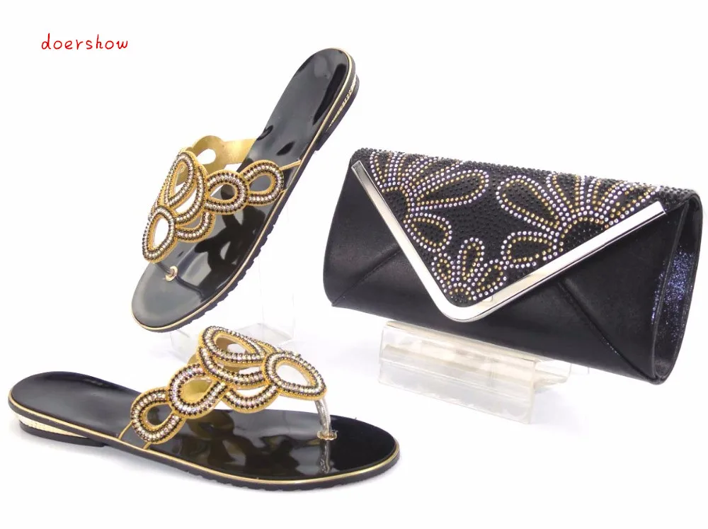 Doershow Italian Matching Shoes And Bag Set African Wedding Shoe And