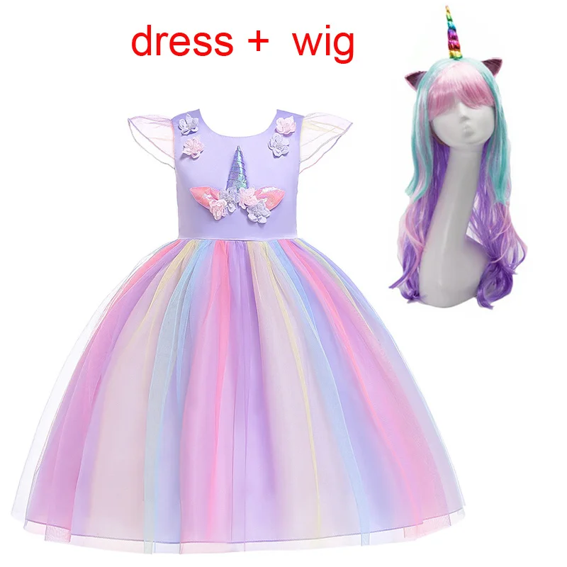

Fashion 2019 My Little Girl Unicorn Party Toddler Christmas Princess Dress Kids Dresses for Girls Tutu Dress Elegent Costume