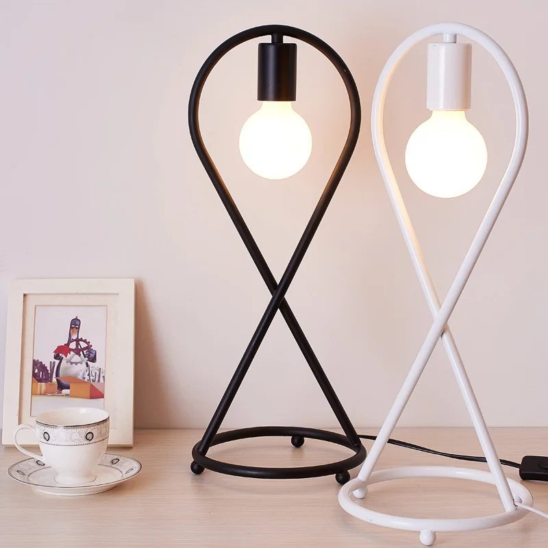 Art Decor Table Lamp E27 Holder LED Bulb Desk Lamps,Bedside Home