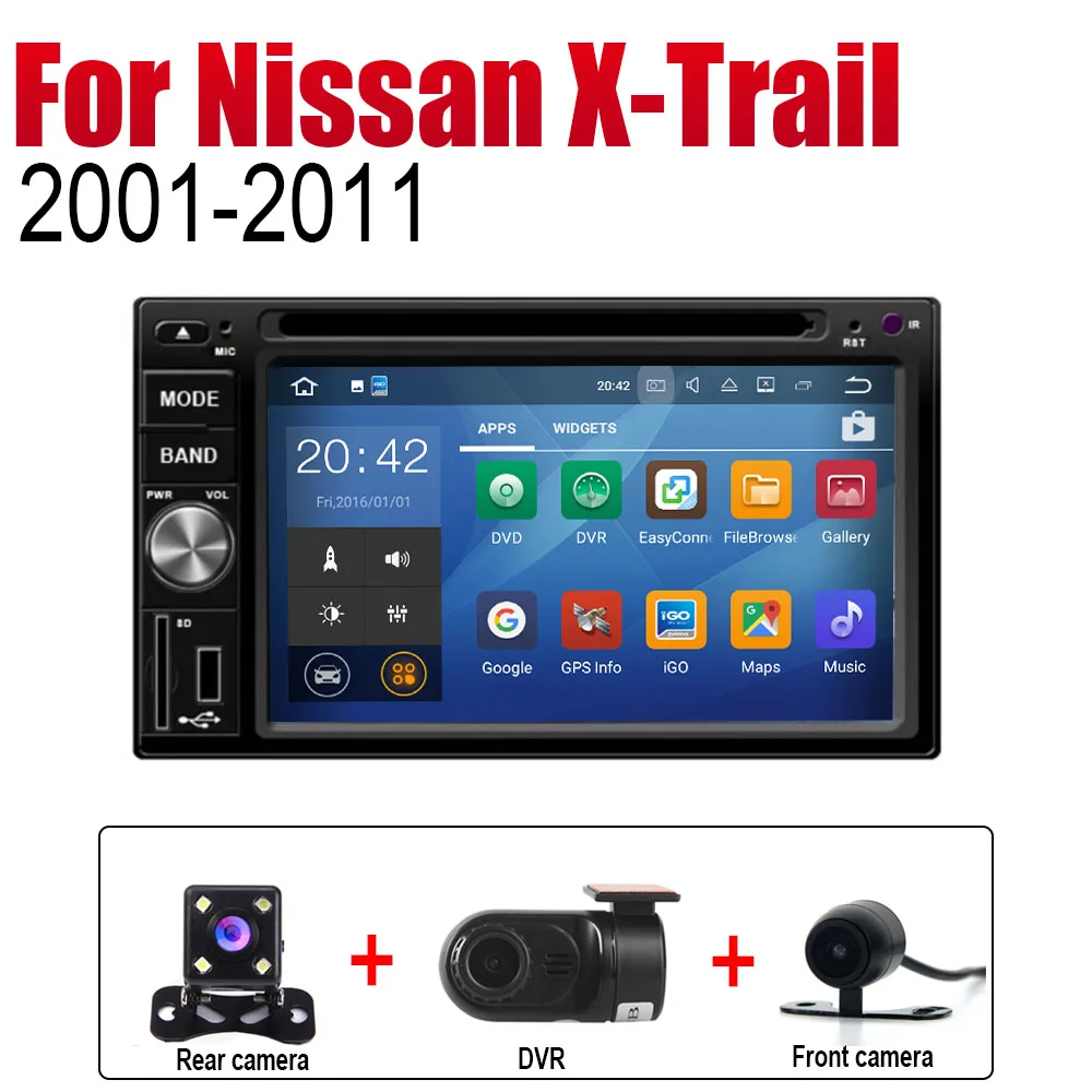 Android автомобильный DVD gps Navi для Nissan X-Trail 2001~ 2011 плеер навигация WiFi Bluetooth Мультимедиа система аудио стерео эквалайзер - Цвет: Extra Items