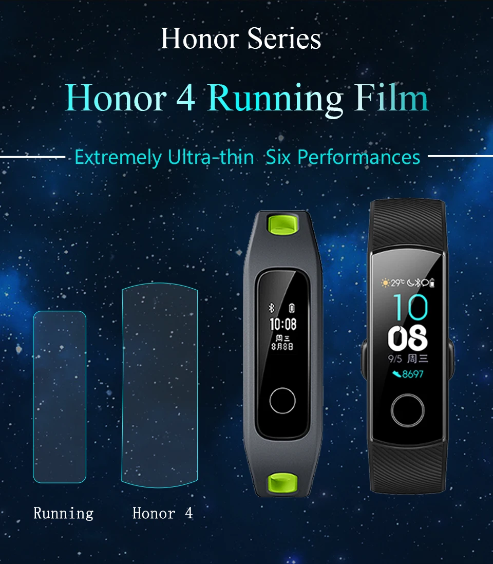 TPU HD Ультра Защитная пленка для huawei Honor Band 4 ремешок Защитная крышка для экрана для HonorBand 5 Honor Band 4 браслет для бега