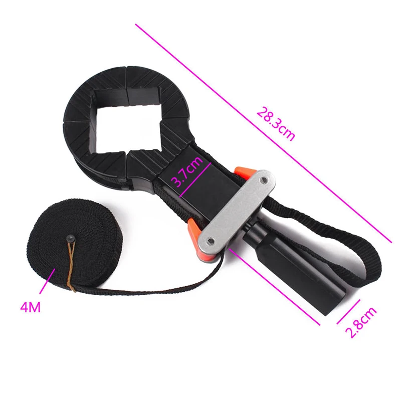 

Adjustable Rapid Corner Clamp Strap Band 4 Jaws Frame Corner Clamp for Woodworking Photo Frame Tools