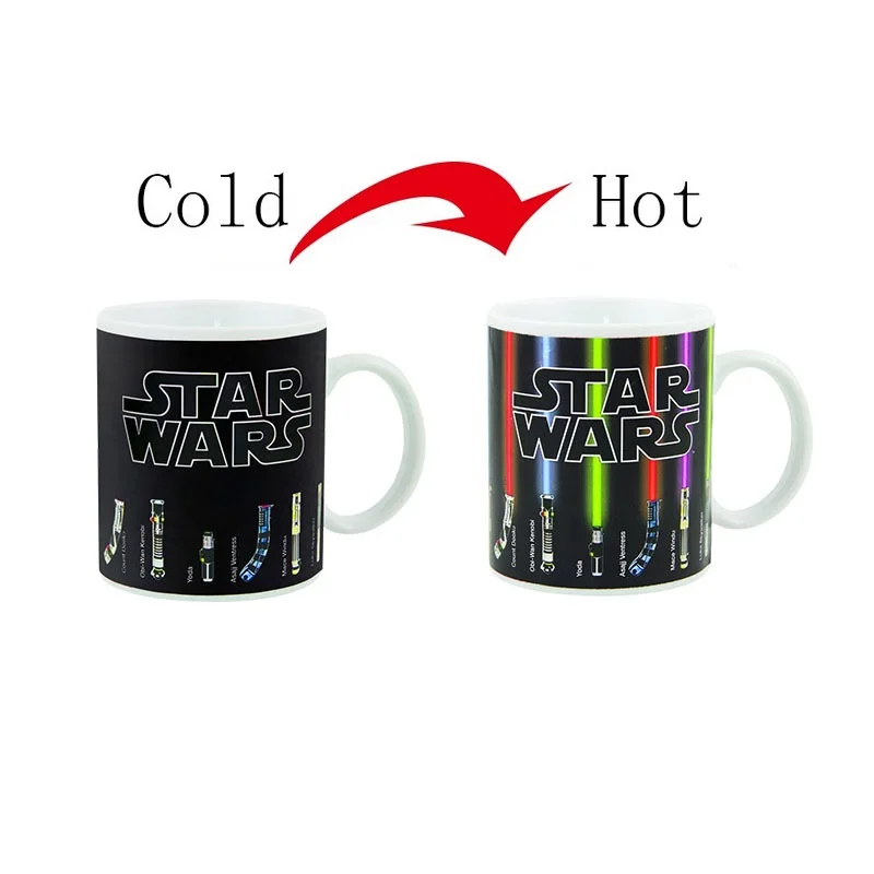 Hot Sale New Fashion Tea Coffee Mug Magic Mugs Cup Change Color Star Wars Lightsaber Heat
