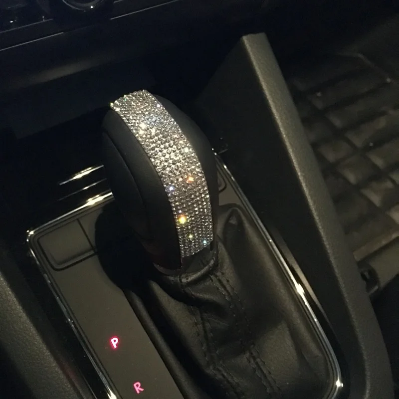 

Fit For Volkswagen 2012-2015 Automatic Gear 1PC Luxury Rhinestone Car Gear Shift Knob Frame Cover Trim Moldings Car Stickers