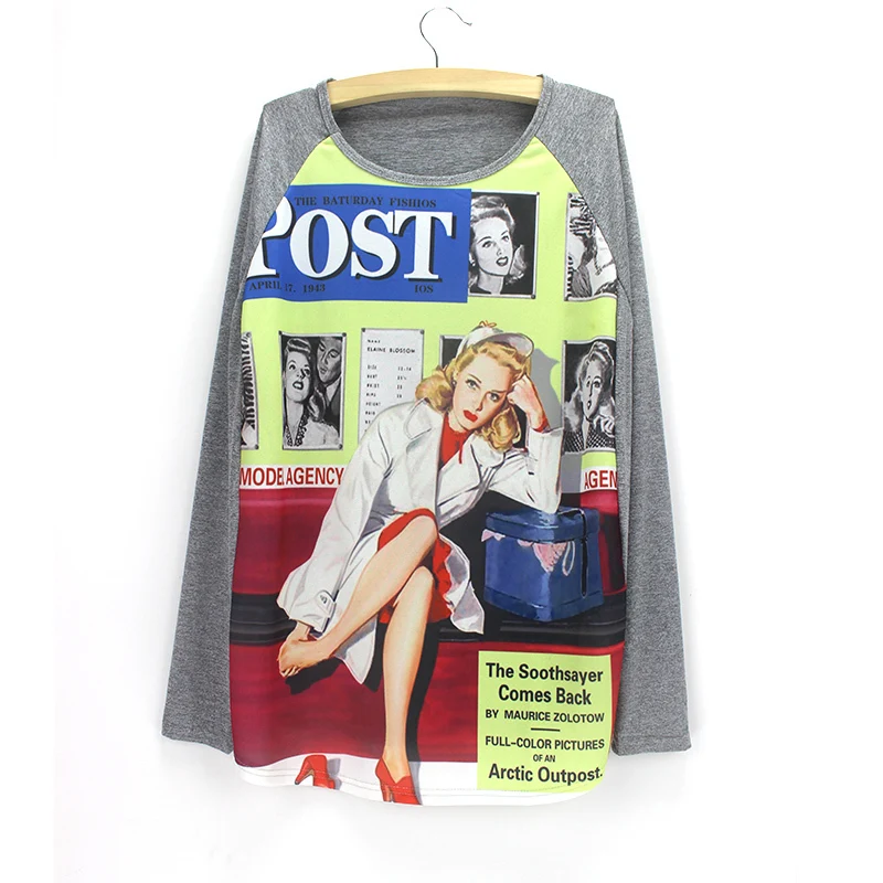 

vintage round neck sweatshirt casual clothing pullover 2015 grey loose soft cotton o neck long sleeve leisure moletom