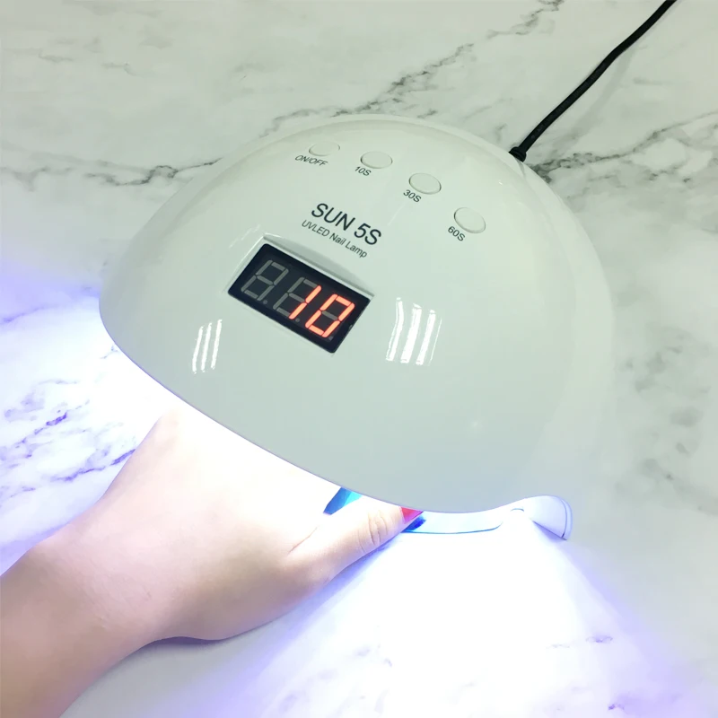 

INGSHU SUN5S 50W UV LED Lamp Nail Dryer For All Types Gel 30 Leds UV Lamp Smart Sensor LCD Timer Display
