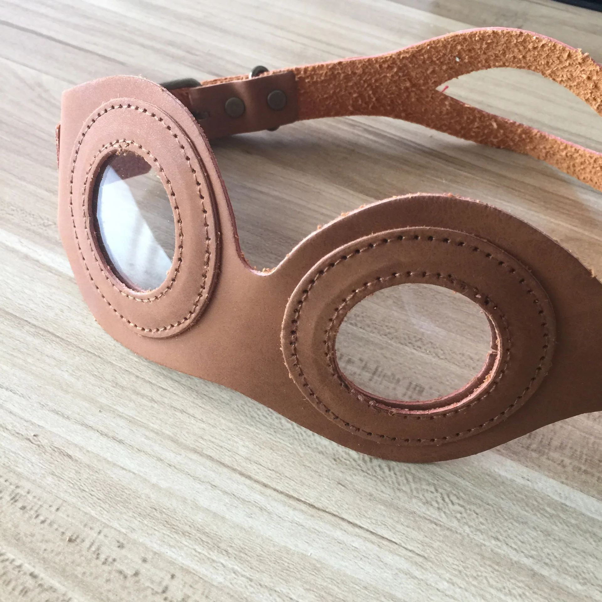 

Adults Men Restoring ancient ways Pilot Eye Mask Steampunk DIY Leather Glasses Halloween Makeup Props Accessories