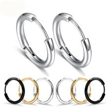 Korean Style Stainless Steel Body Piercing Jewelry Hoop Earrings Circle Round Earrings for Women With Wholesale Price