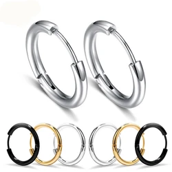Korean Style Stainless Steel Body Piercing Jewelry Hoop Earrings Circle Round Earrings for Women With Wholesale Price