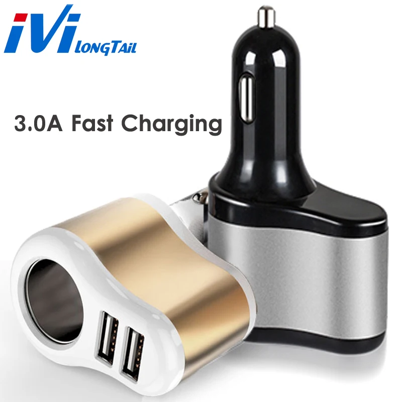 

3.1A Car Charger Car-Charger Carregador Veicular USB De Carro Carregador Portatil Para Celular Loader for Xiaomi for iphone 7