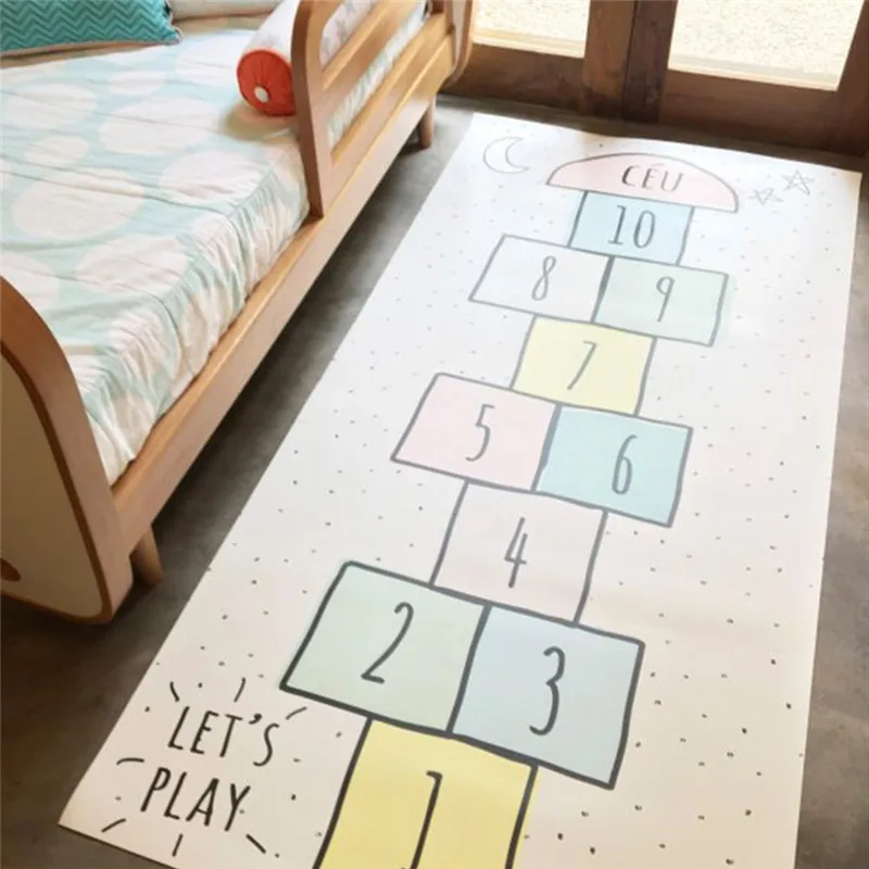 

Children Play Mats Baby Hopscotch Gym Mat Tapete Infant Play Mat for Kids Game Rug Educational Sport Crawling Mats Blanket