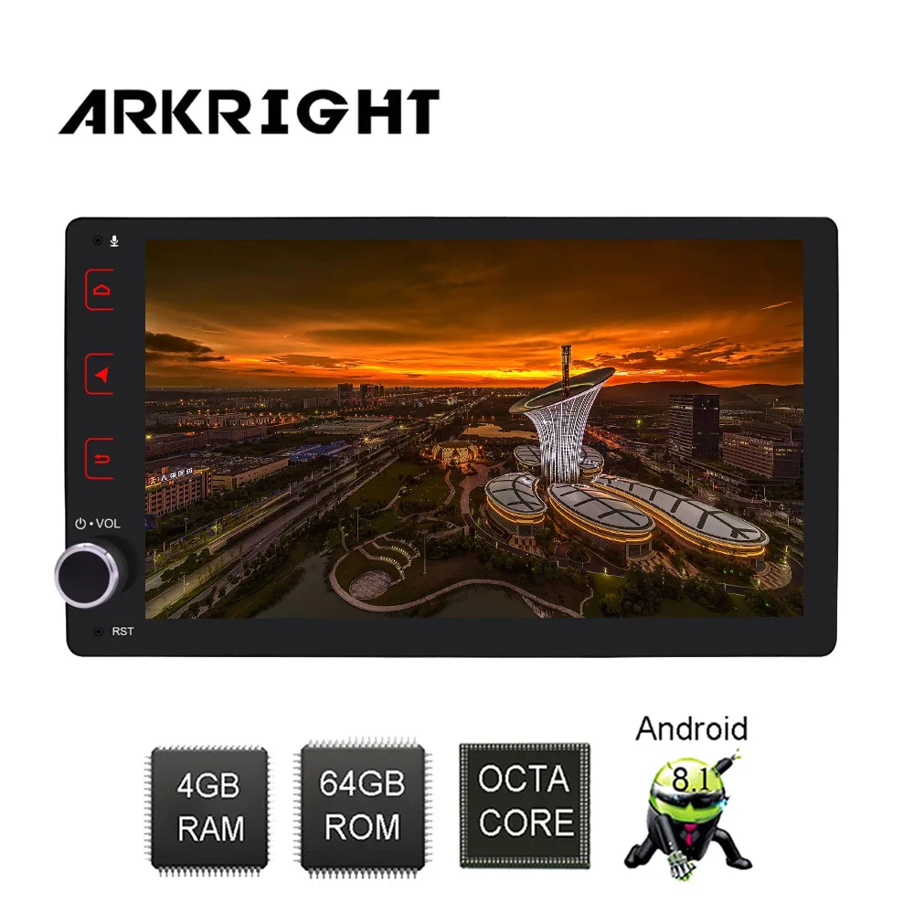 Автомагнитола ARKRIGHT 9 '' 4 + 64 ГБ Android 8 1 GPS для Toyota Corolla 2017 2018 IPS экран