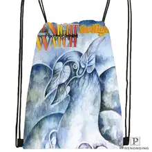 Пользовательские Сумерки-вампиры-@ 01-походная сумка на шнурке милый рюкзак для детей(черная спина) 31x40 см#180611-03-128