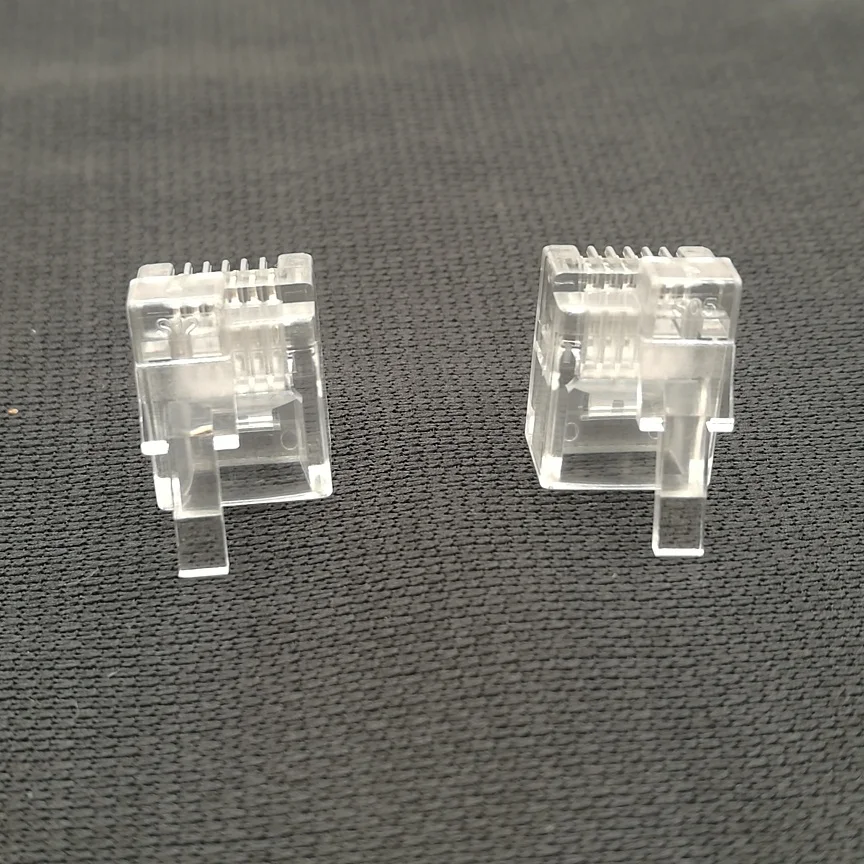 Plugue do Cabo Plugue do Cabo de Cabeça de Cristal Conector Lote 6p6c Fivela Direita Esquerda de Cabeça Cristal 100 R12 Pçs - 6 High Quality Renovação da Casa