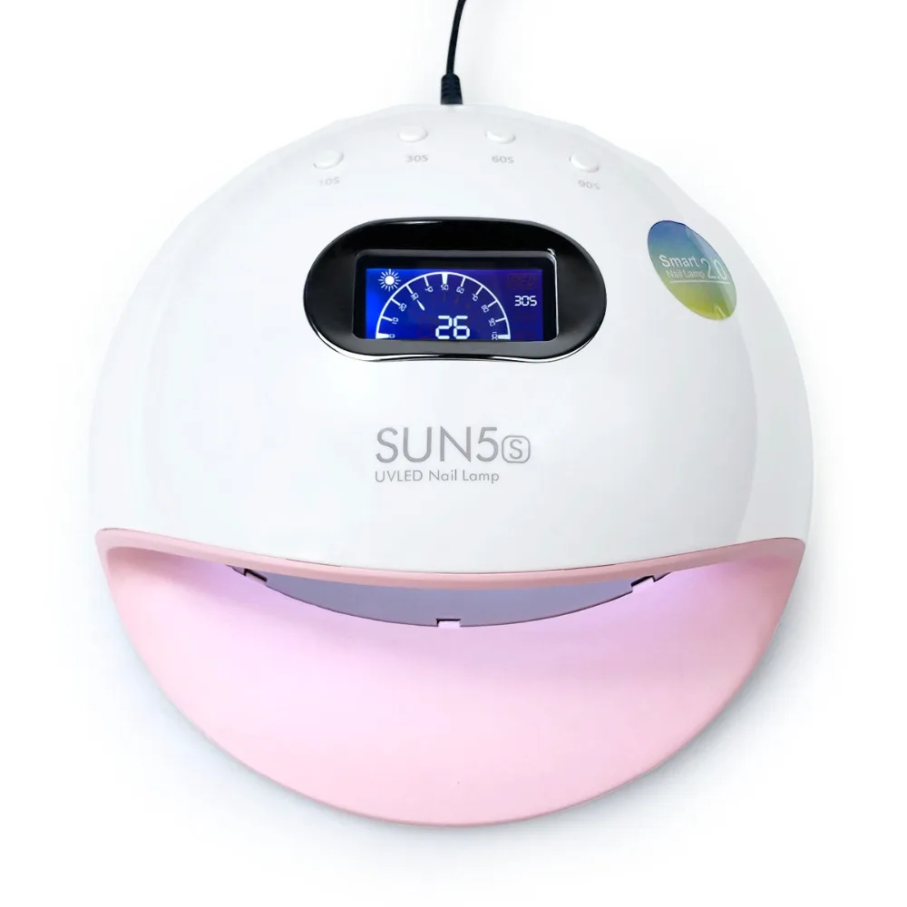 УФ лампа для ногтей SUN5s СВЕТОДИОДНЫЙ Прибор сушки гель лака с ЖК дисплеем 72 Вт