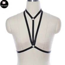 Пикантные Для женщин Готический корпус для танцев на шесте Rave Harajuku клетка бюстгальтер Фетиш короткий топ бондаж привязного ремня