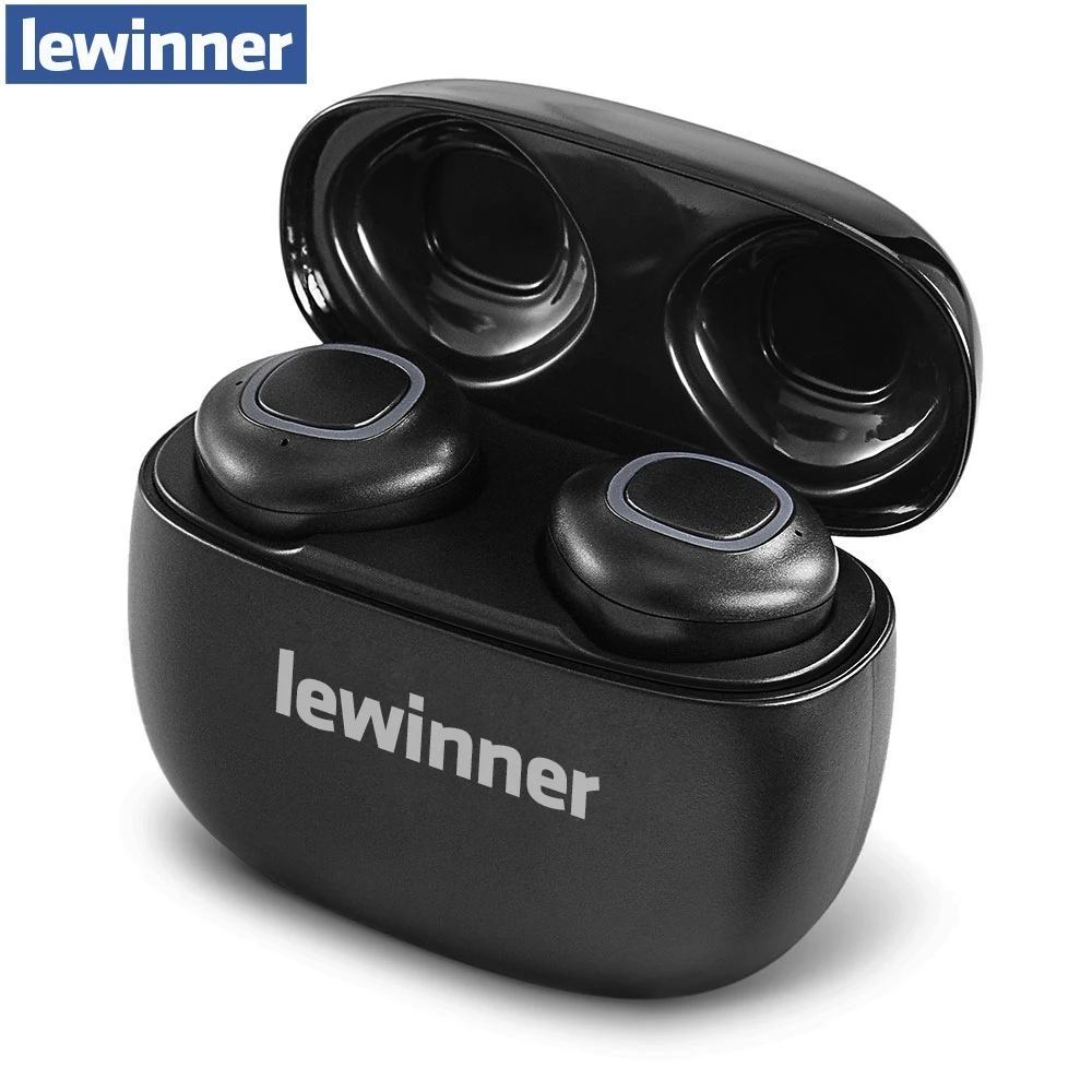 Lewinner V09 Bluetooth наушники беспроводные наушники TWS наушники 500 мАч Мини зарядный чехол глубокий бас стерео звук с микрофоном