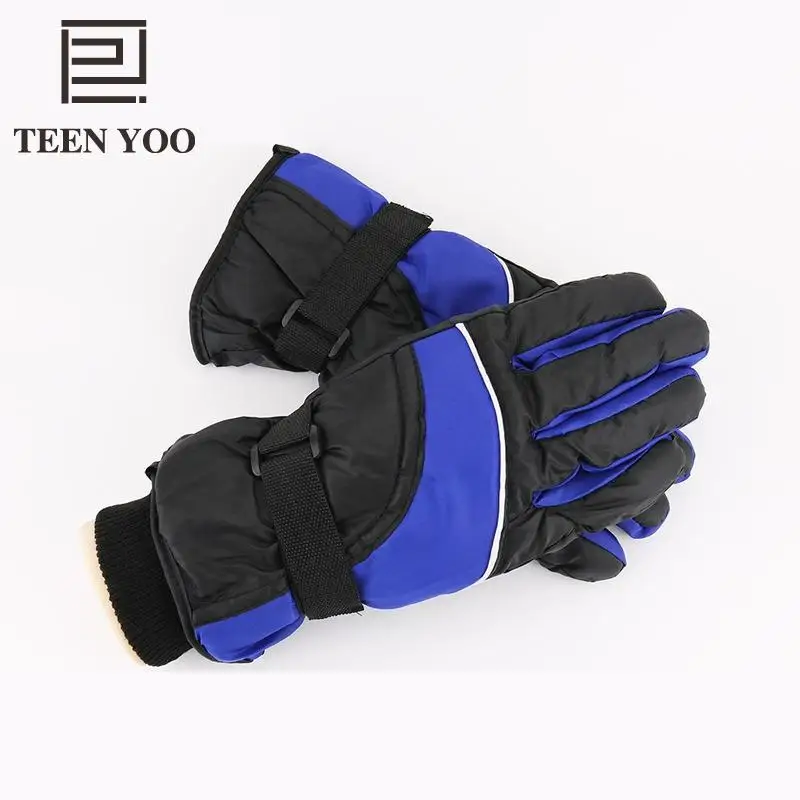 

Fashion Winter Warm Ski Gloves With Thicker Windproof Electric Vehicle Space Cotton Driving Luvas De Frio Para Mulheres De Couro