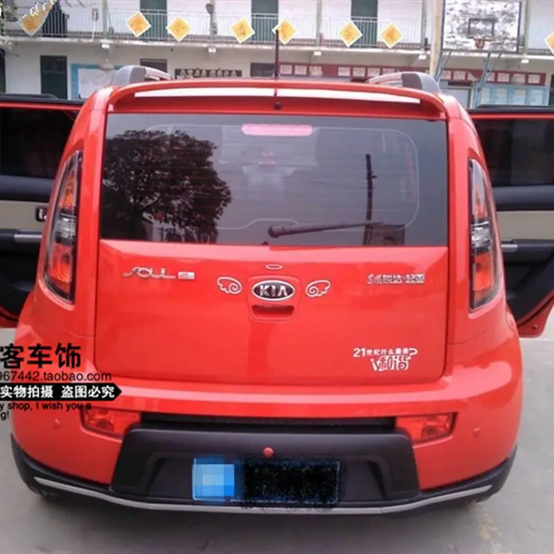 

For For Kia Soul 2010 2011 2012 2013 2014 2015 ABS Plastic Unpainted Primer Color Rear Trunk Lip Wing Roof Spoiler Car Styling