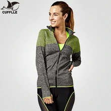 Запонки Женская куртка для бега с длинными рукавами со стоячим воротником Спортивные куртки Толстовка Одежда для фитнеса на молнии Верхняя одежда Пальто для улицы