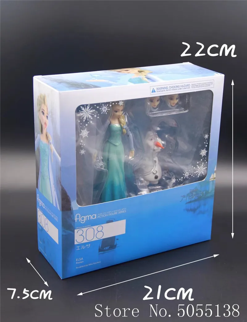 

NEW hot Figma 13cm Elsa princess collector action figure toys Girl gift doll with box