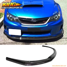 Fit For 11 14 Subaru Impreza WRX STI CS Style Front Bumper Lip Carbon Fiber CF