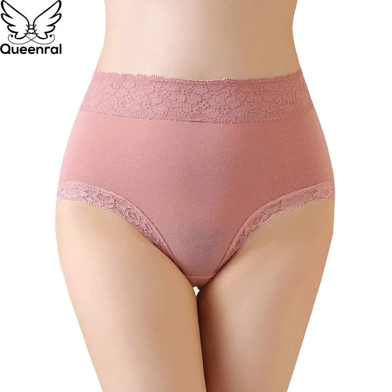 

Queenral Seamless Briefs Panties Underwear Women Lingerie Female Plus Size M L XXL XXXL 4XL Cotton High Waist Panties