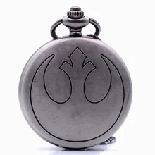 Античная Vintgae Звездные войны кварцевые карманные часы Цепочки и ожерелья подвеска Рождественский подарок часы Мужские Женские серебристо-серый relogio де bolso коробка