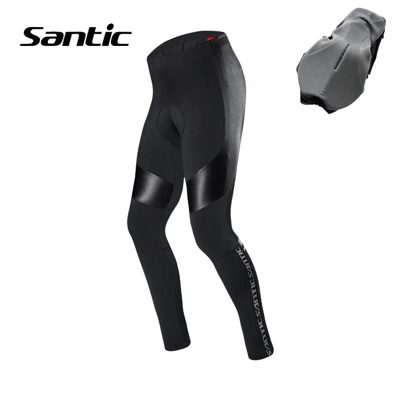 Santic Spring Autumn Cycling Pants Men Coolmax Padded Reflective