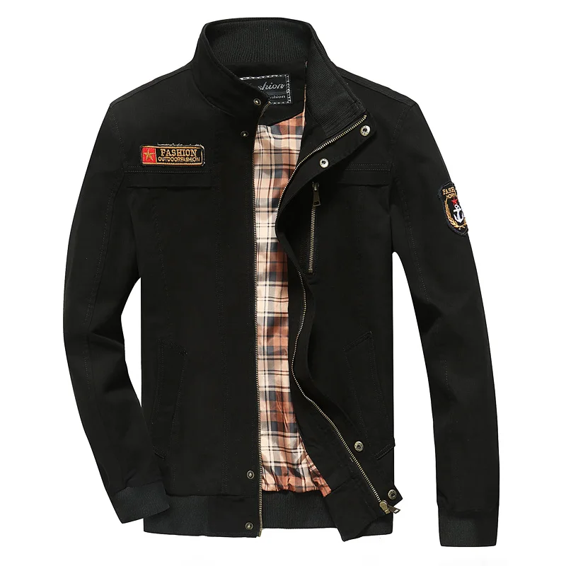 

Autumn foreign trade new jacket men's casual large size stand collar cotton tooling jacket