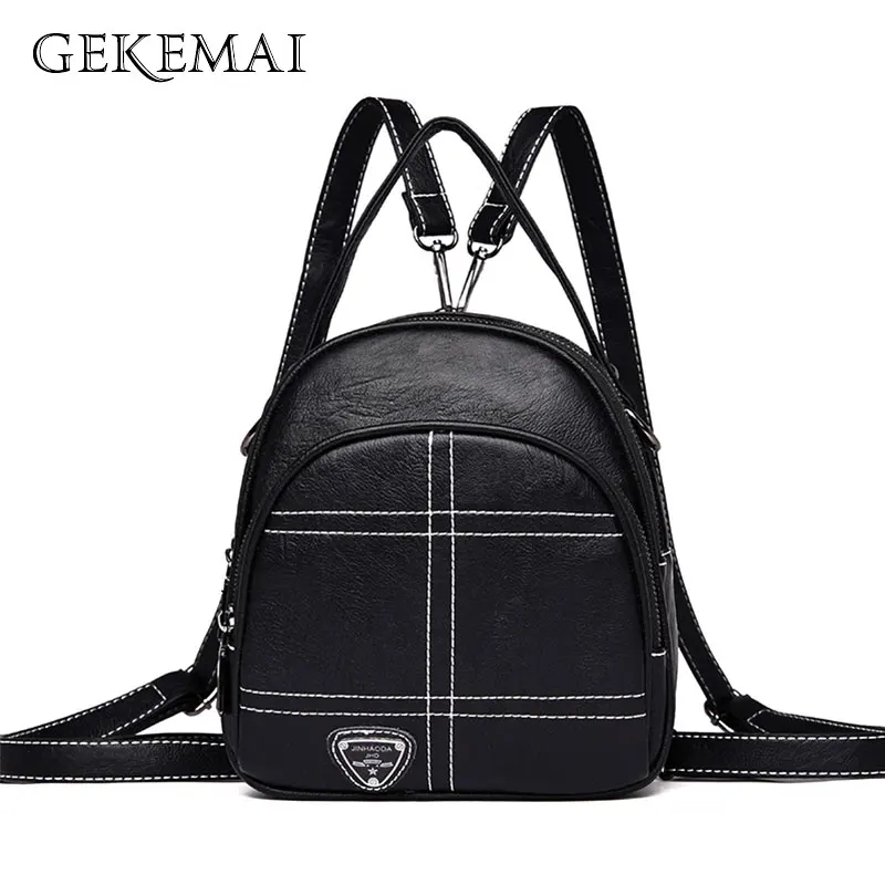 

Female Small Backpacks Women Sac A Dos Ladies Bagpack Vintage Backpack Travel Genuine Leather Casual Daypack for Girls Mochilas