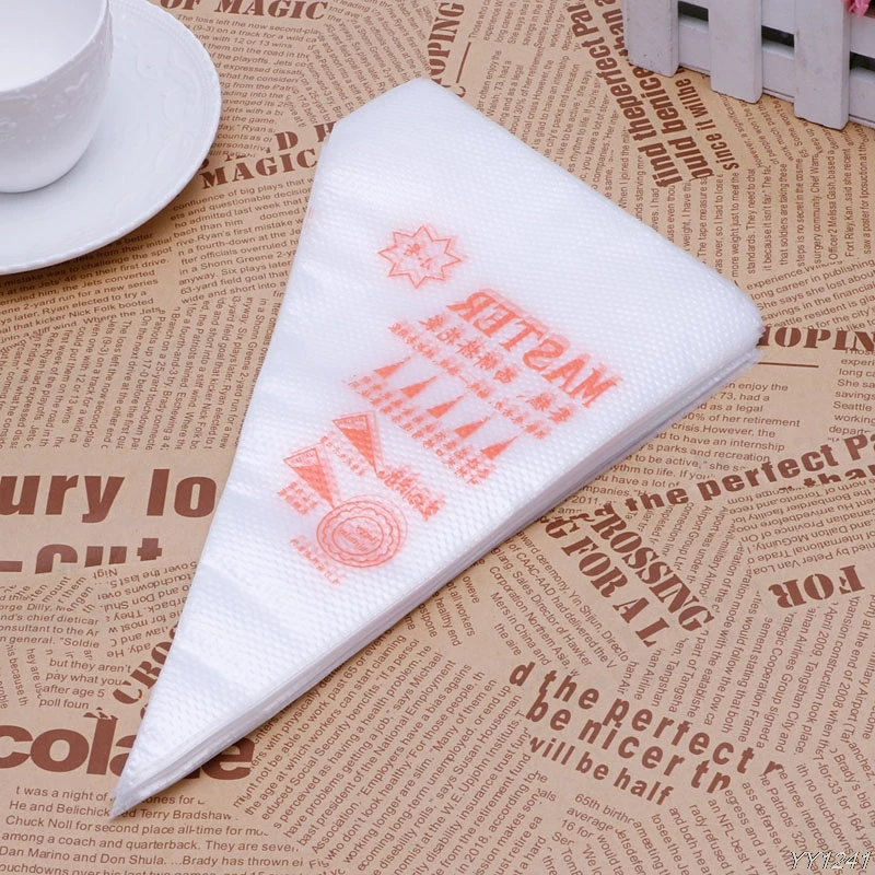 100Pcs/Pack S Size Disposable Piping Bag Icing Fondant Cake Cream Decorating Pastry Tip Tool Y110-Dropshipping | Дом и сад