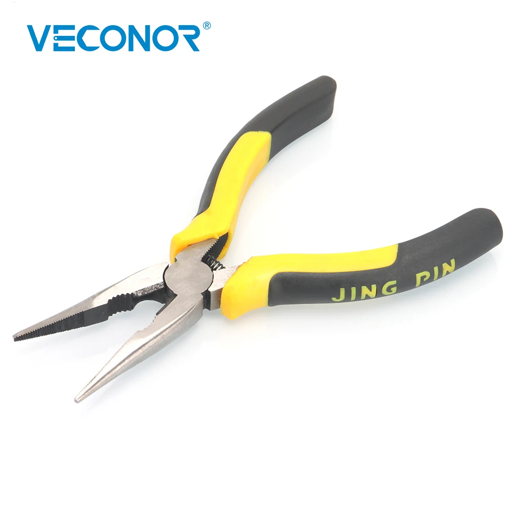 Veconor 6 inch Long Nose Plier Spring Inserted Wire Cutting Wire Cutter