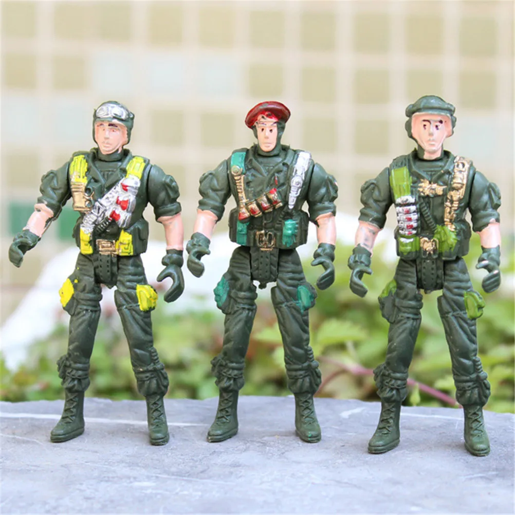 Игрушки солдаты для мобильности 9 см модель военного песочника игровой набор