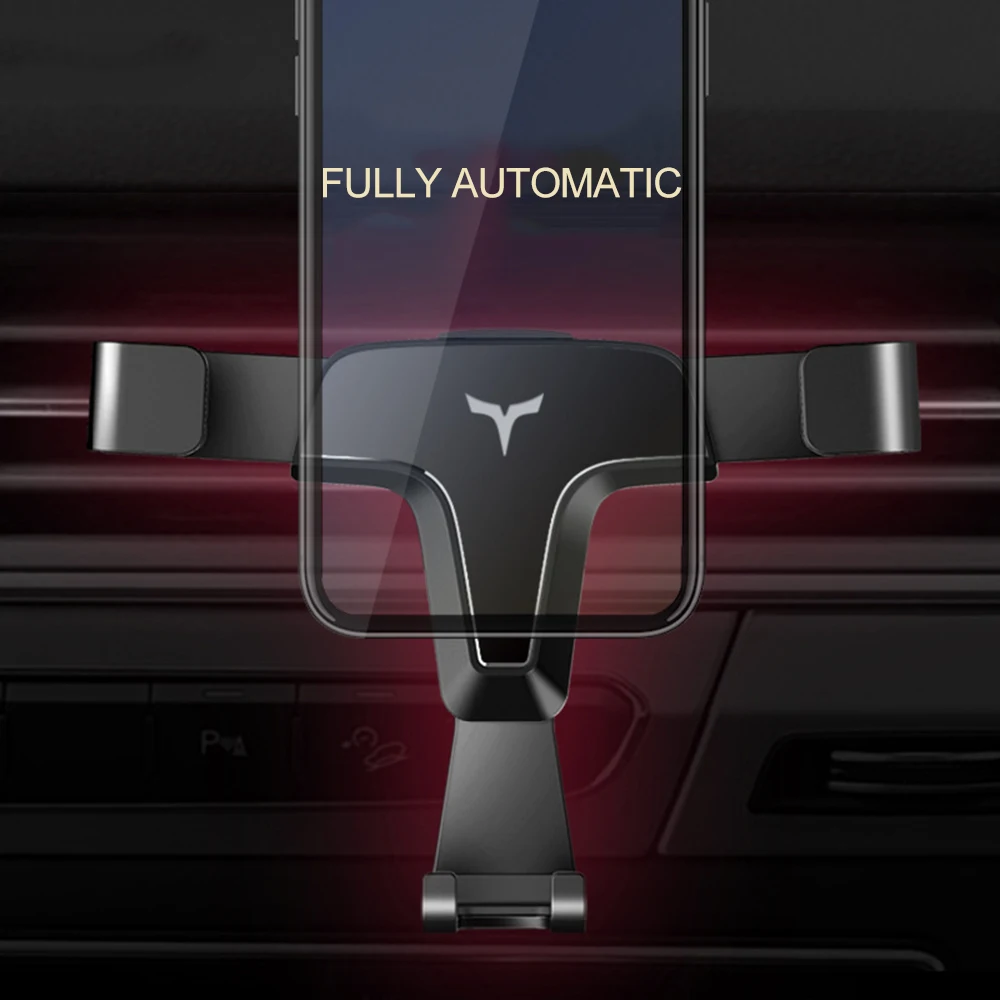

Car Gravity Mobile Phone Bracket Air Outlet Universal Metal Navigation Frame Stand Accessories Shockproof Holder Gps Auto Stuff
