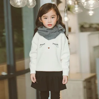 

New 2018 Spring White Baby Sweaters Kids Cotton Sweaters Children Knit Tops Toddler Eyelash Pattern Sweaters,2621