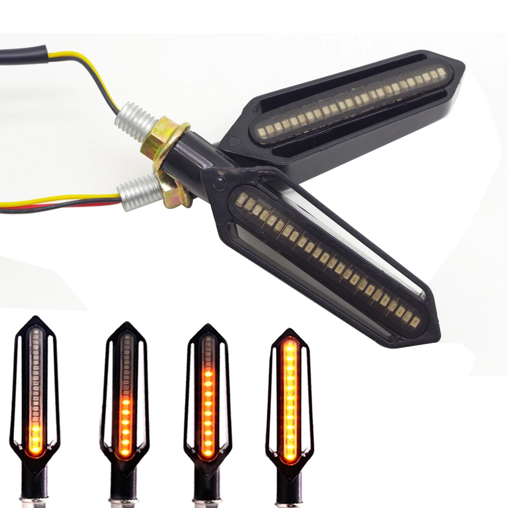 

Flowing motorcycle turn signal lights LED Amber Indcator Lamp Blinker Flasher FOR honda cbr 1000 rr 2007 kawasaki zxr 750 dt 125