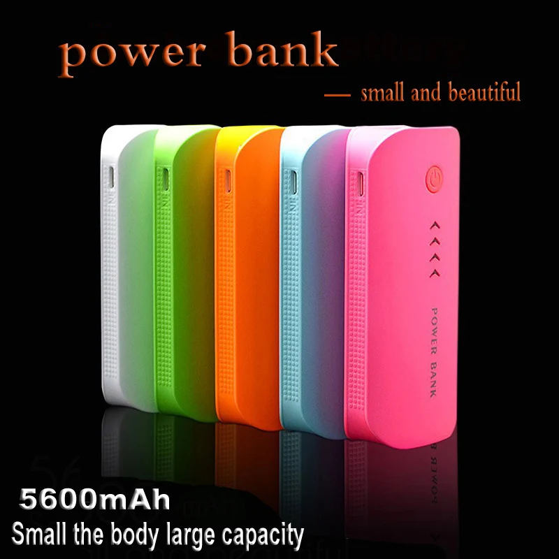 DCAE Hot Sale Power Bank Real 5600mah Cute Portable Charger Pocket Rechargeable External Battery Pack WIth Indicator Light