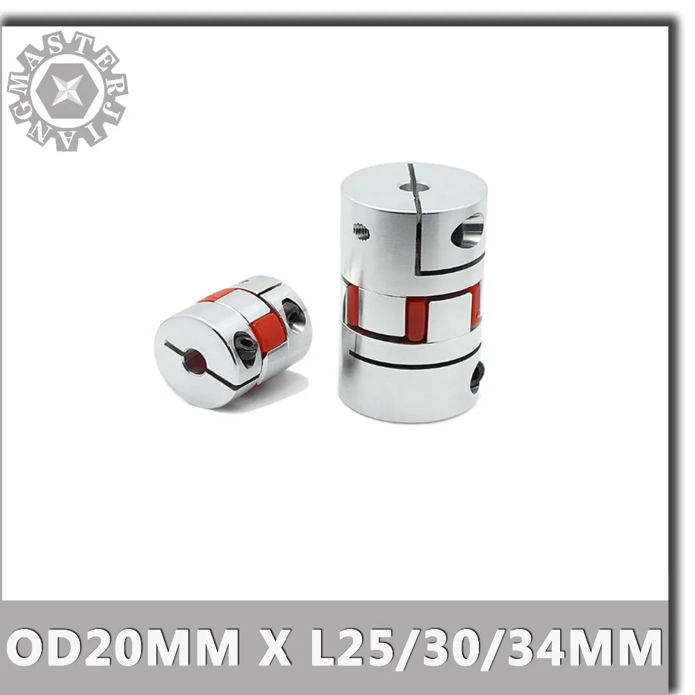 

1pcs OD20x25/30/34mm CNC Flexible Plum Clamp Coupling Shaft 5-10mm customizable Coupler Encode Connector Motor Jaw Shaft Coupler